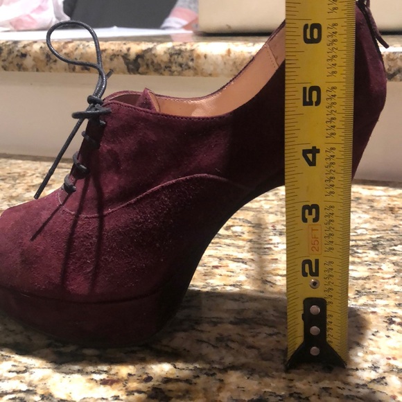 👡🔥Gastone Lucioli Maroon Suede Women’s Heels - Picture 6 of 6